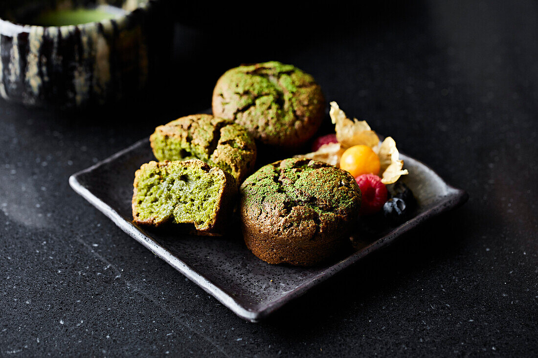 Matcha muffins for breakfast