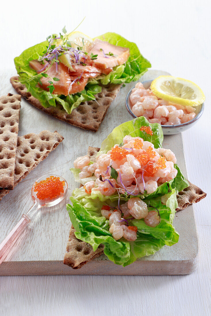 Swedish cocktail shrimp sandwich