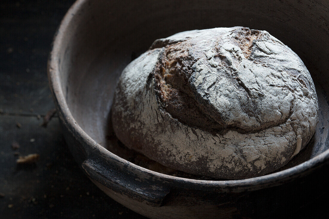 Rustic rye bread