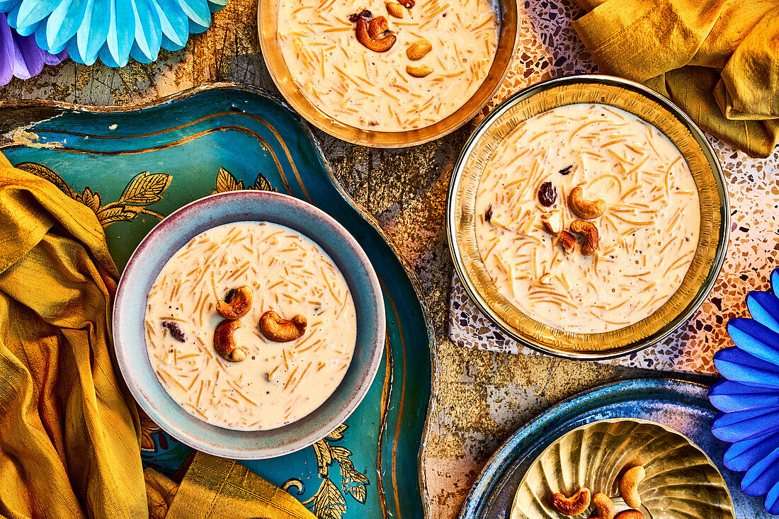 Semiya payasam (Vermicelli in cardamom milk, India)