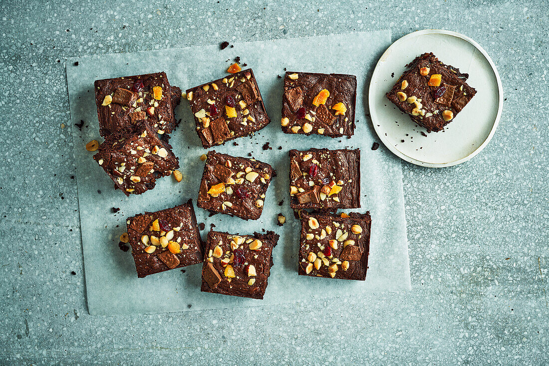 Fruity chocolate brownies