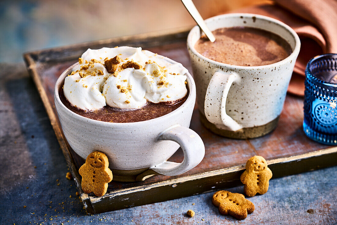 Hot chocolate with gingerbread spice