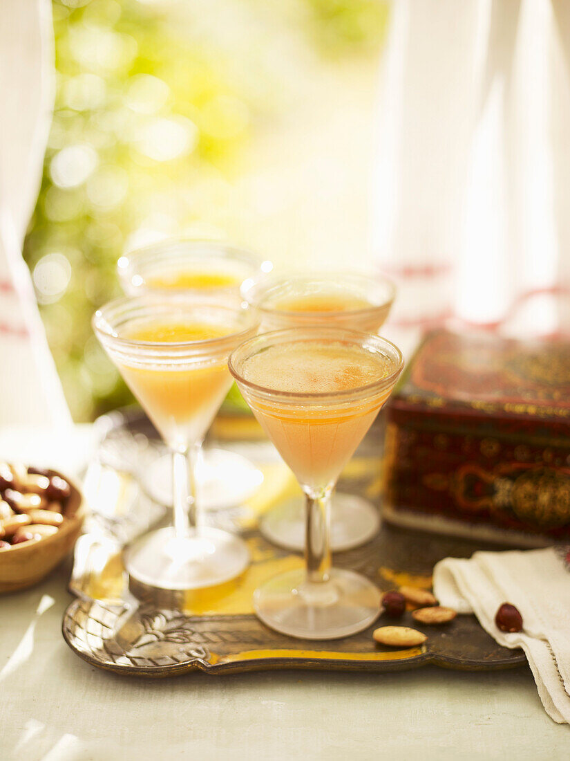 Moroccan orange blossom bellinis