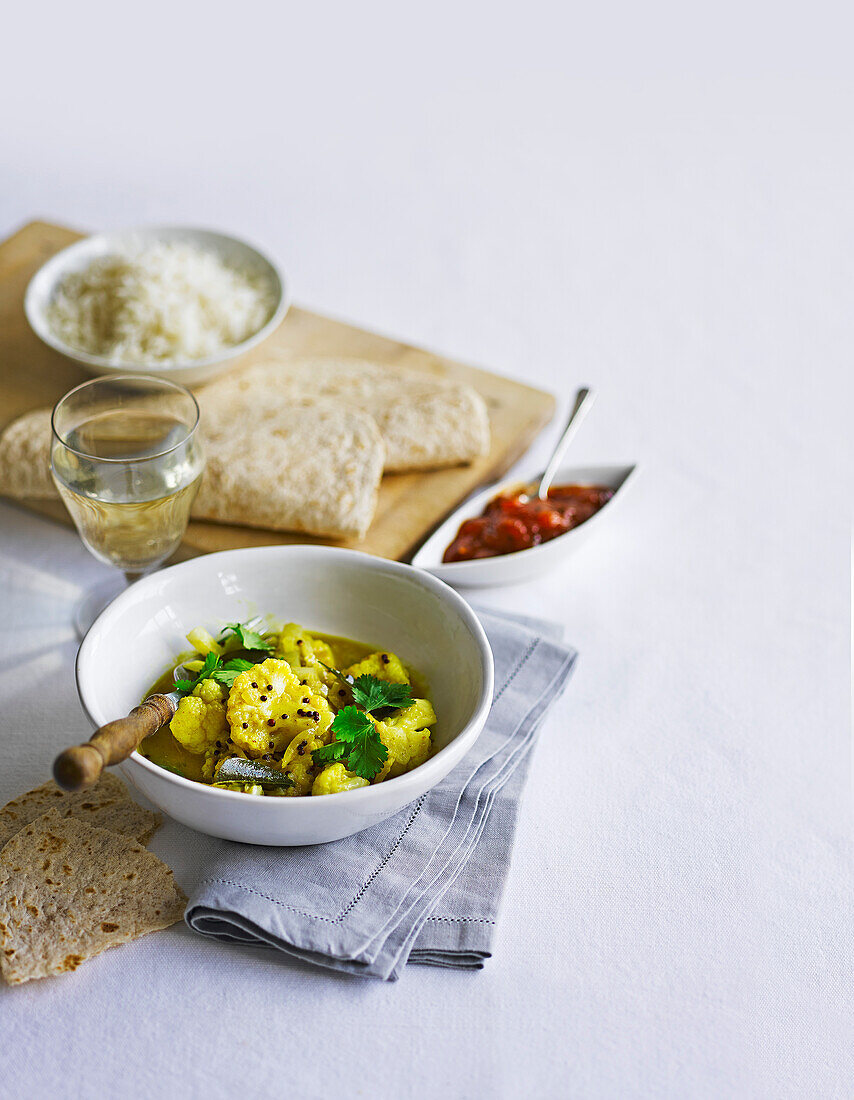 Cauliflower curry with ginger