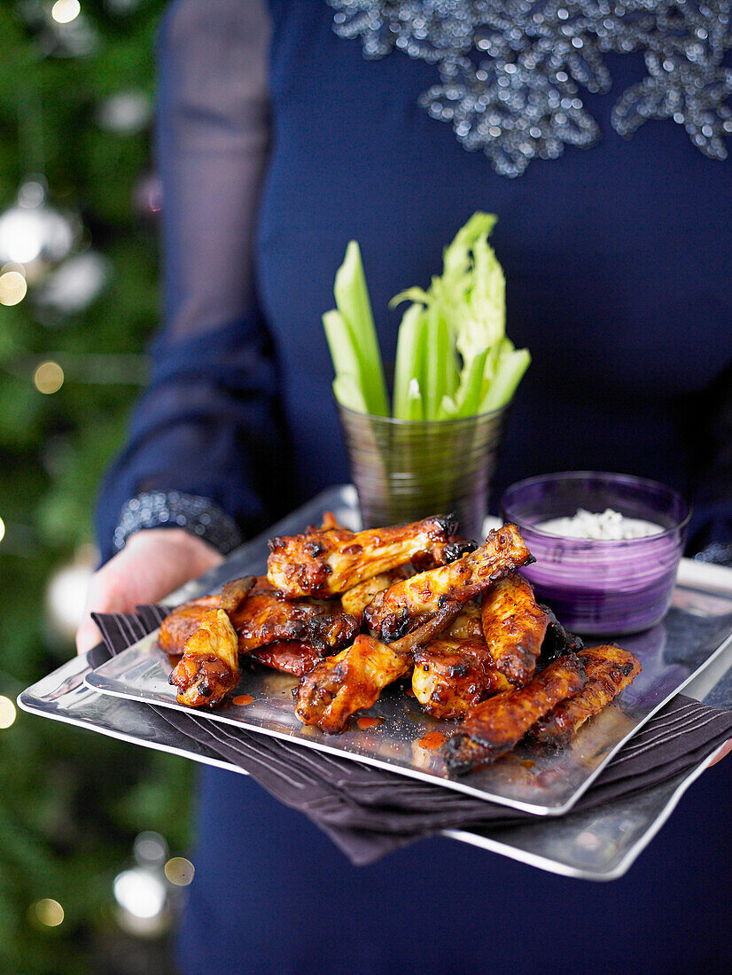 Gebackene Buffalo Chicken Wings