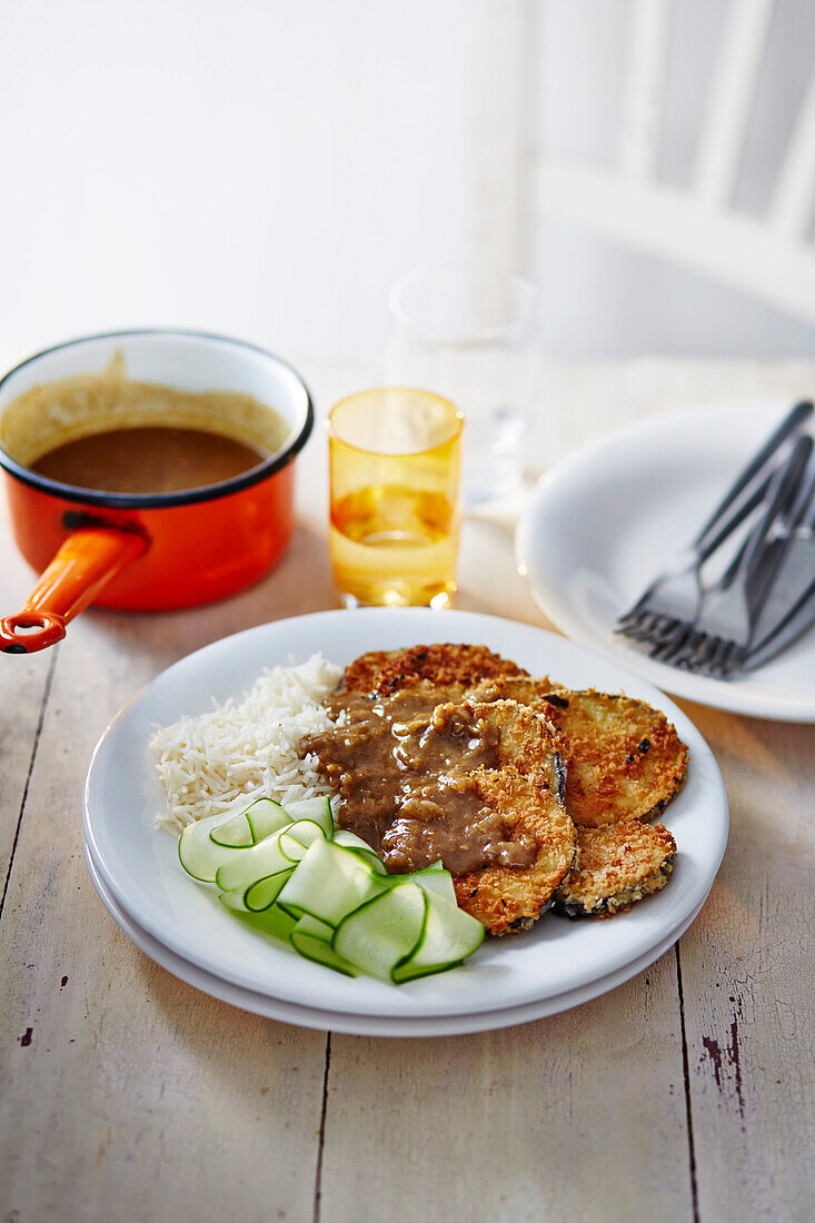 Auberginen-Katsu-Curry