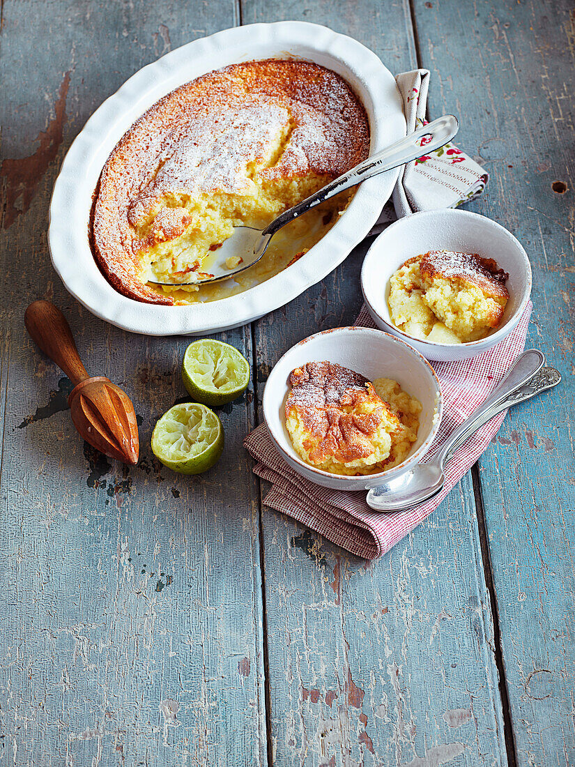 Baked citrus pudding