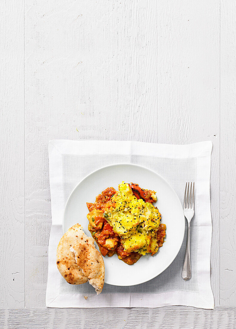 Fettarmer Masala Chicken Pie