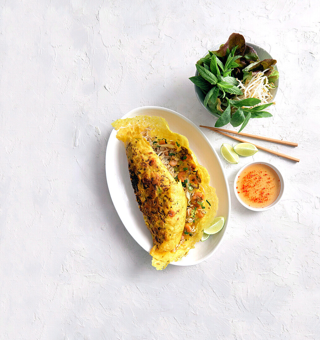 Banh Xeo - This crepe-like classic typifies the salty-sweet flavours of Vietnam