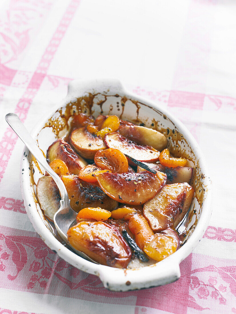 Roasted Stone Fruit with Vanilla