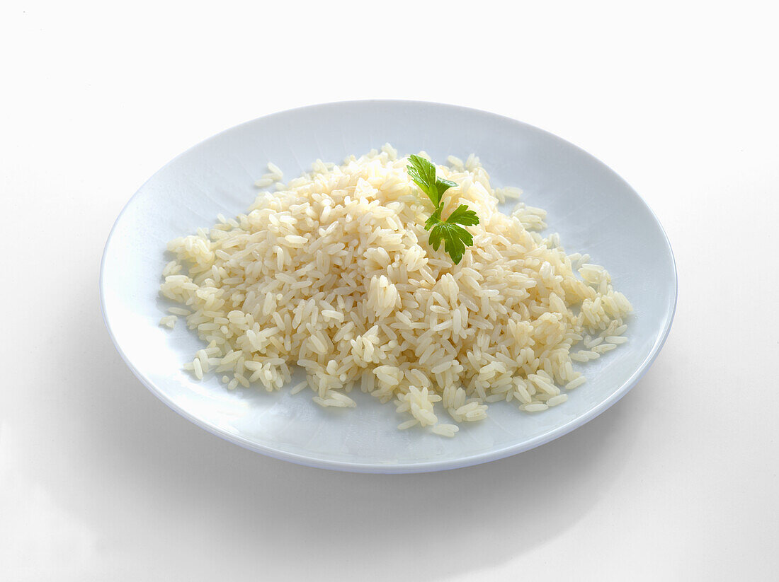 Plate with rice