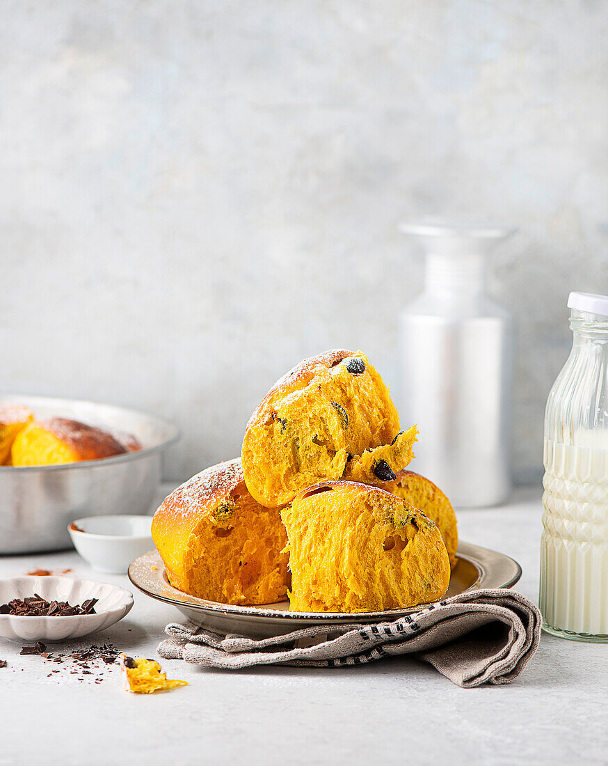Pumpkin Rolls with Chocolate chips