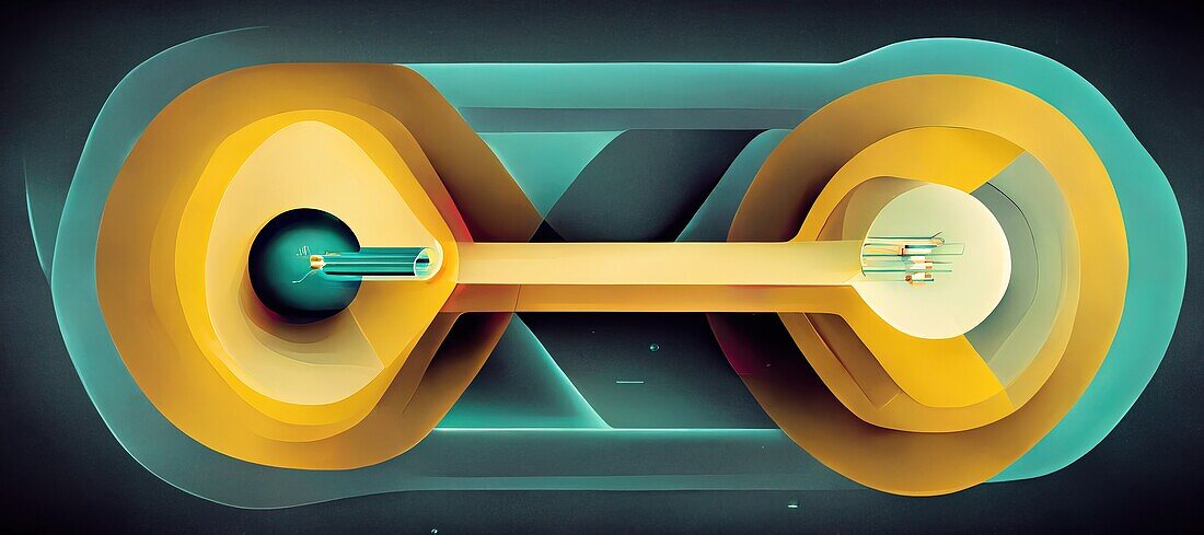 Quantum computing, conceptual illustration