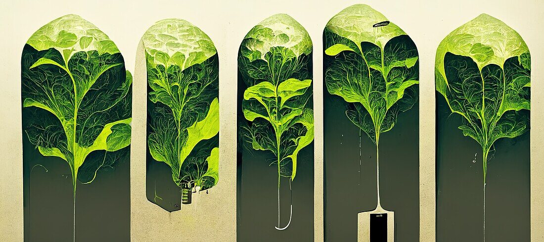 Vertical farming, conceptual illustration