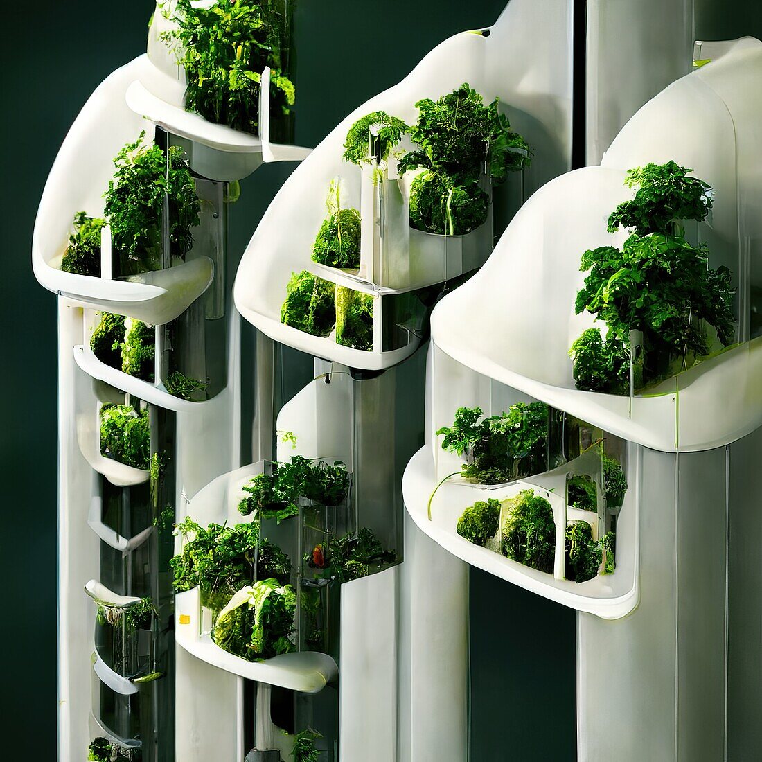 Vertical farming, conceptual illustration