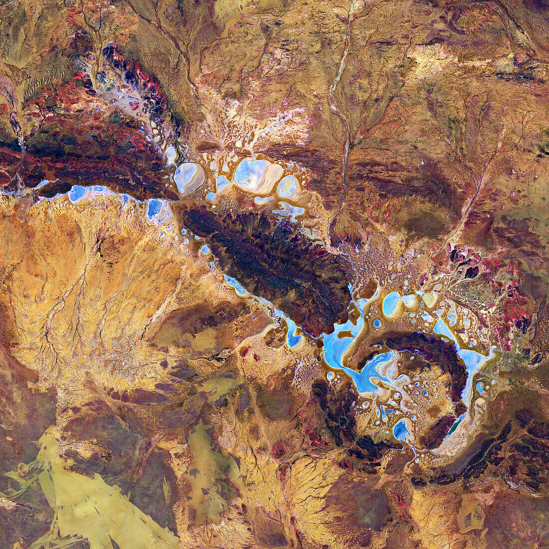Shoemaker impact structure, Australia, satellite image