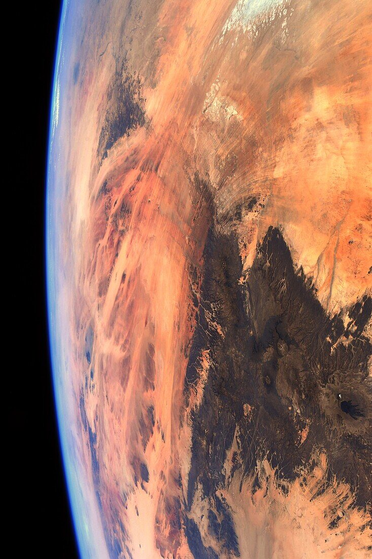 Tibesti Mountains, ISS image