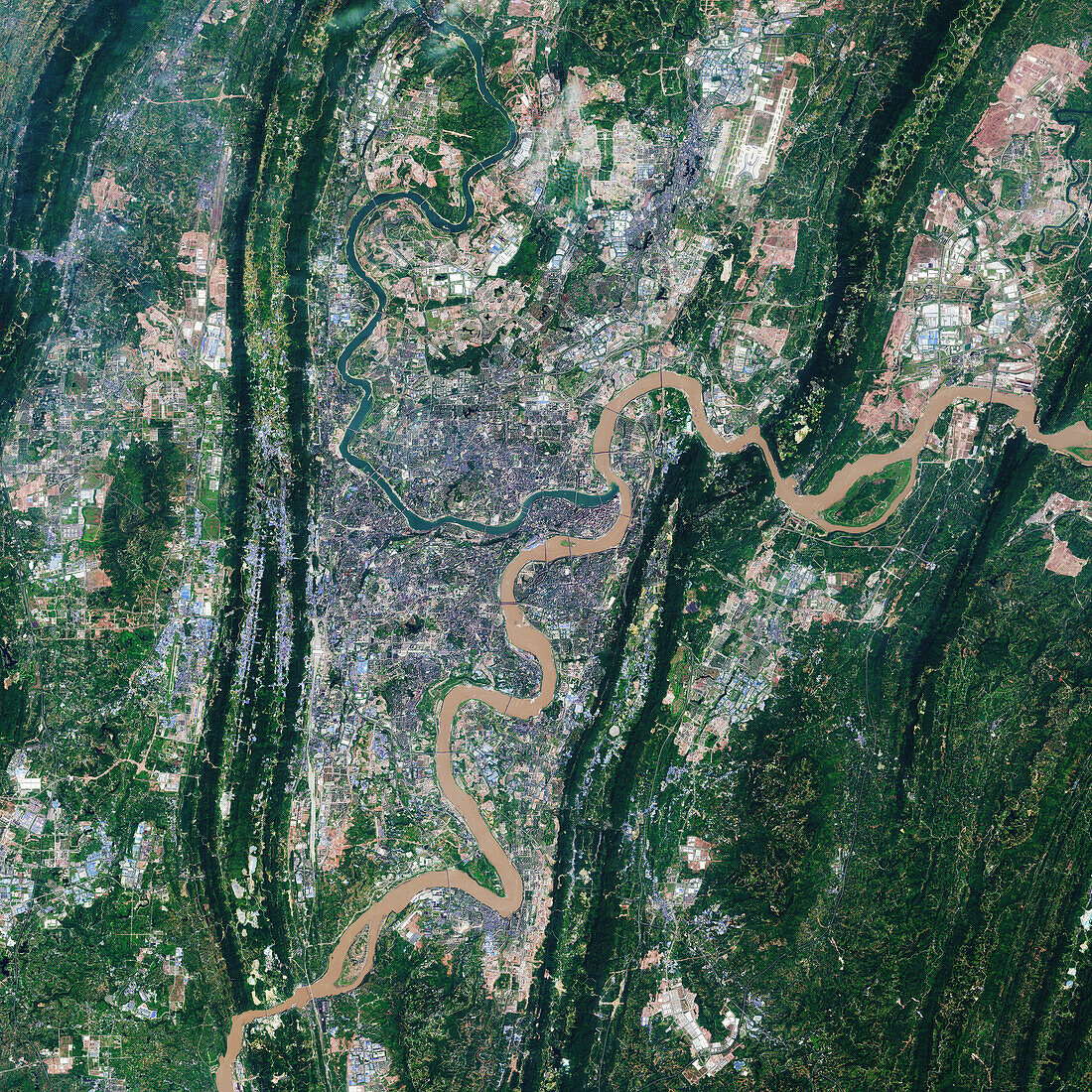 Chongqing, China, satellite image