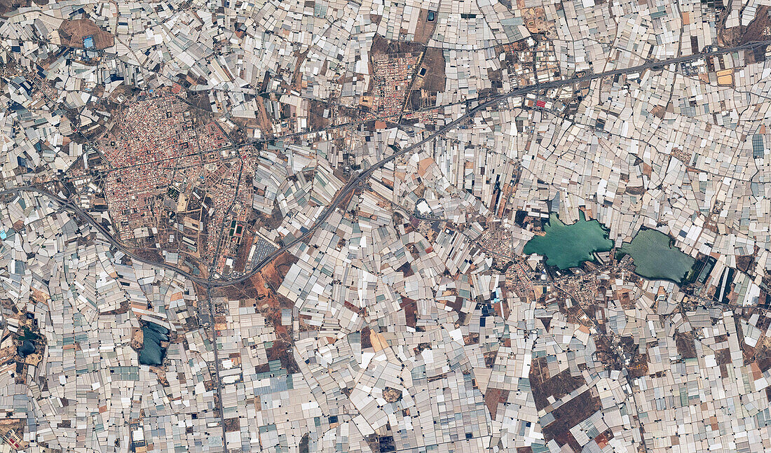 El Ejido, Spain, composite ISS image