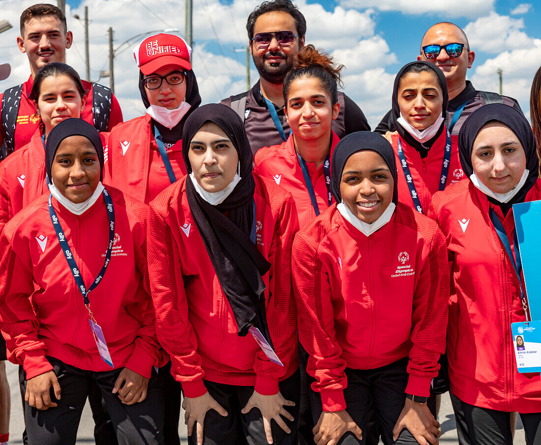 UAE women's team at the Special Olympics Unified Cup