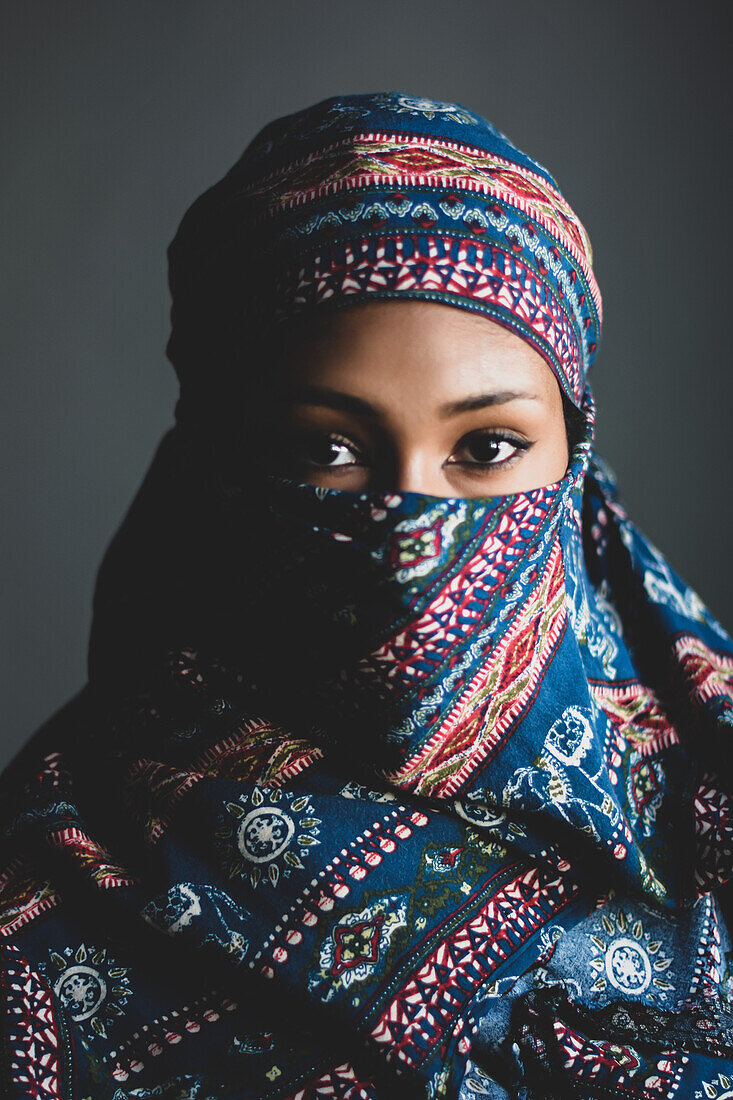 Young woman wearing a niqab