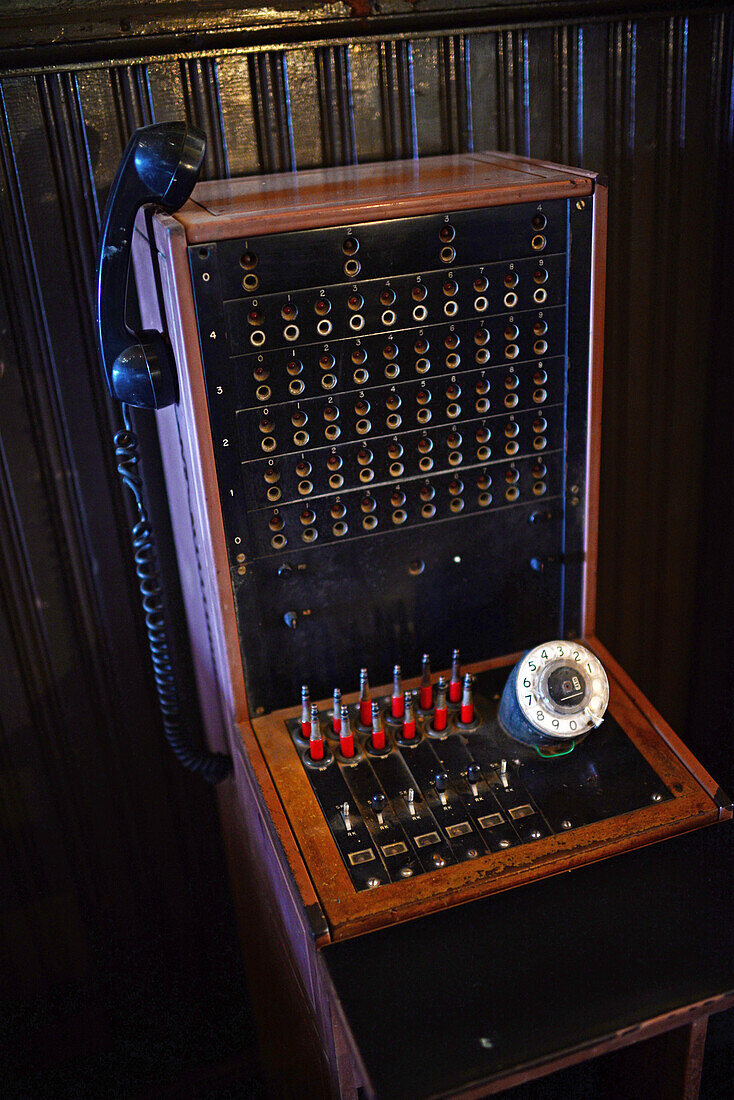 Antique phone at the El Boleo Foundation Museum, Mexico