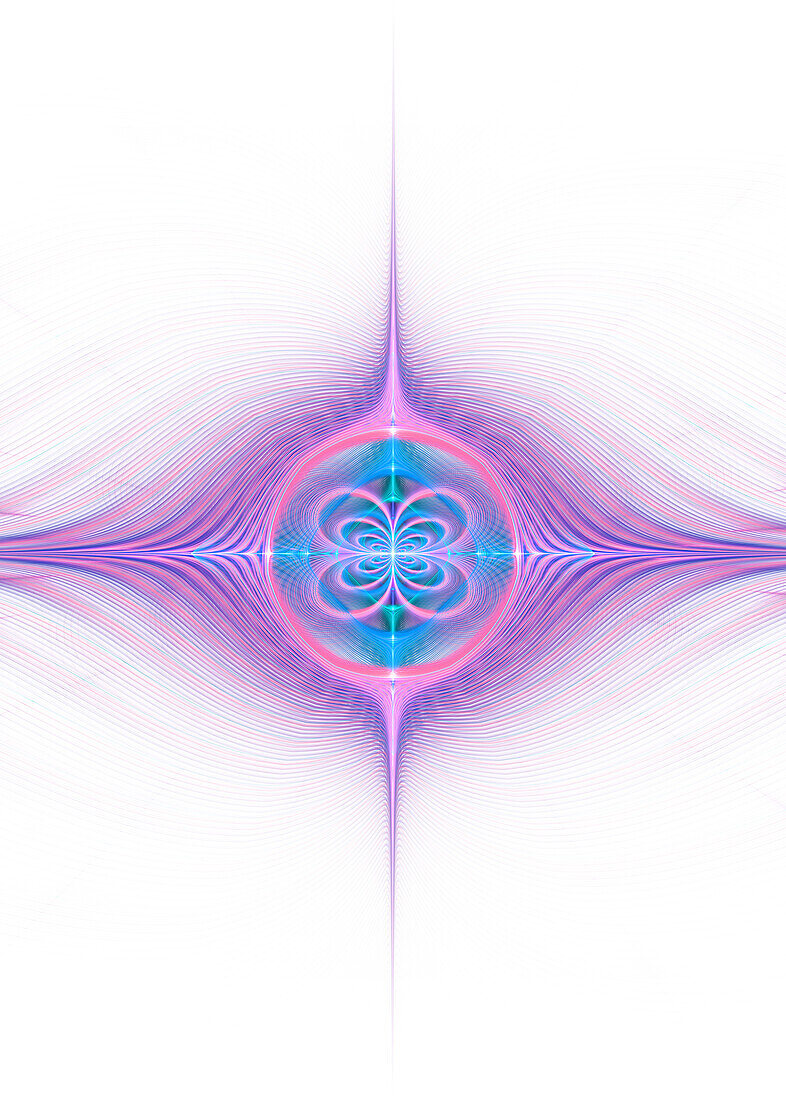 Radiating waves abstract illustration.