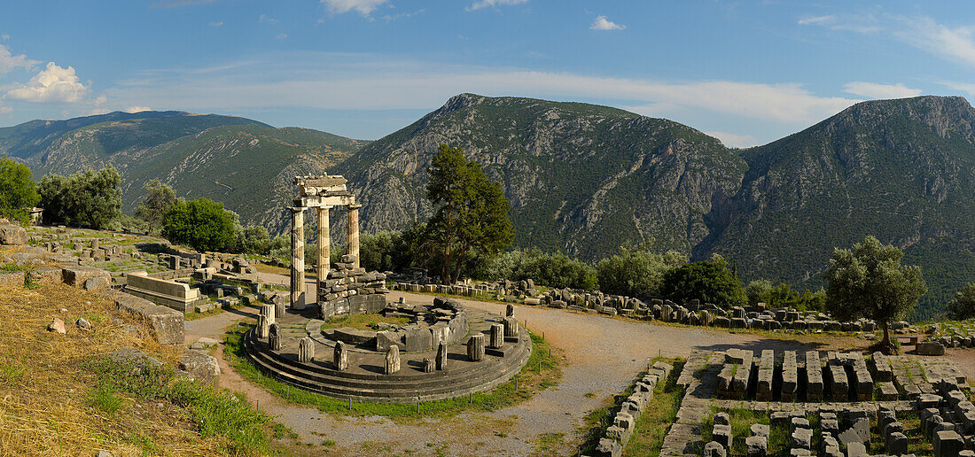 The Tholos of Delphi, Greece.