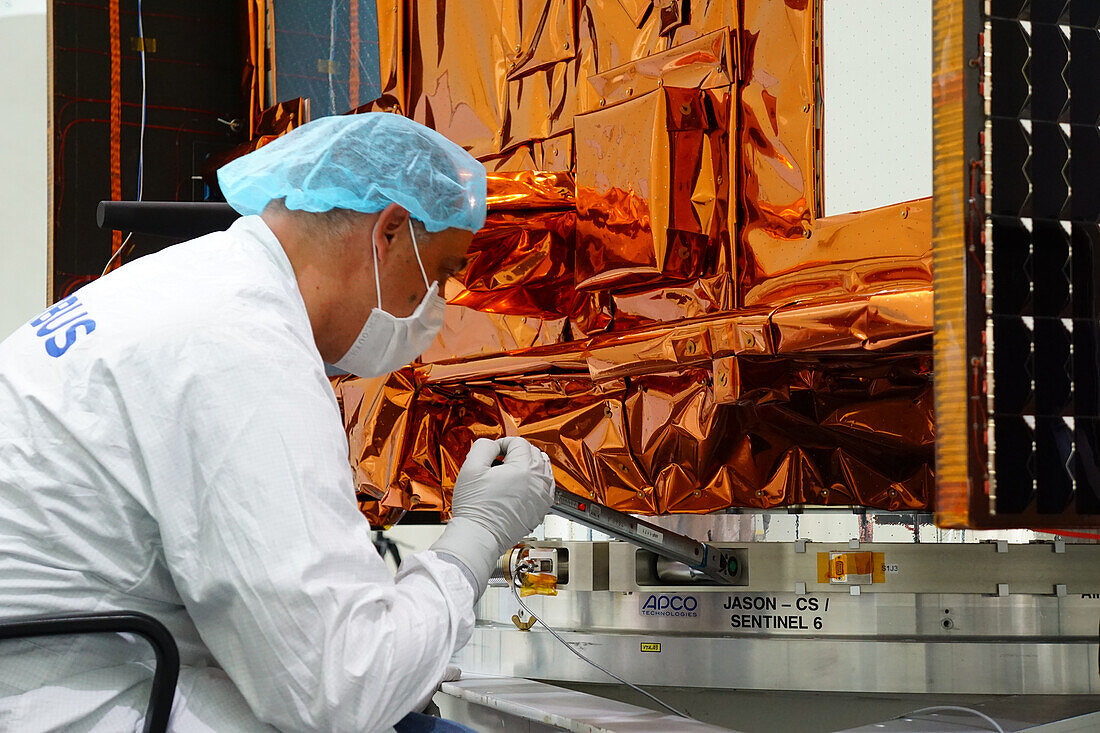 Sentinel-6 Michael Freilich satellite undergoing testing