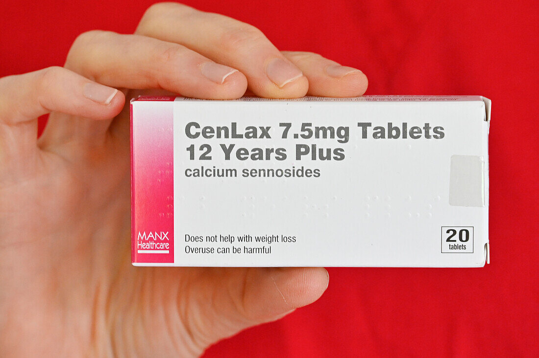 Box of CenLax laxative tablets