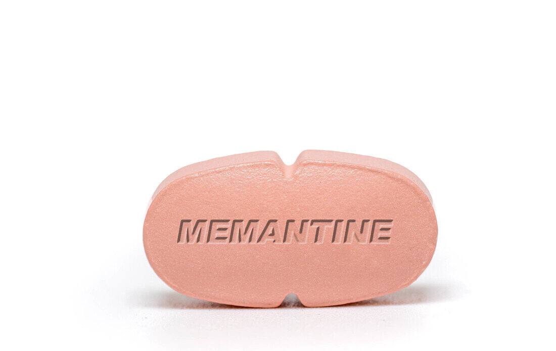 Memantine pill, conceptual image