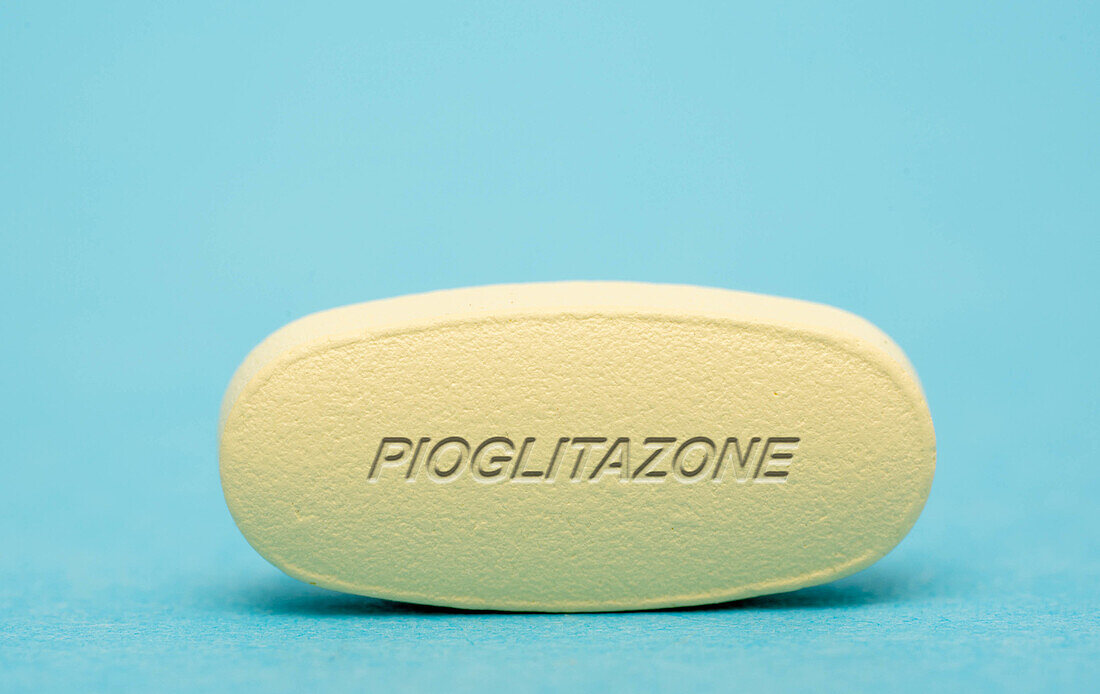 Pioglitazone pill, conceptual image