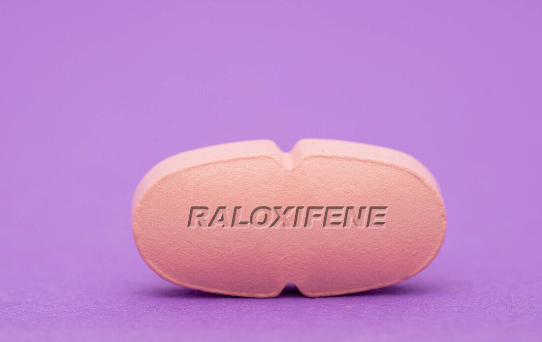 Raloxifene pill, conceptual image
