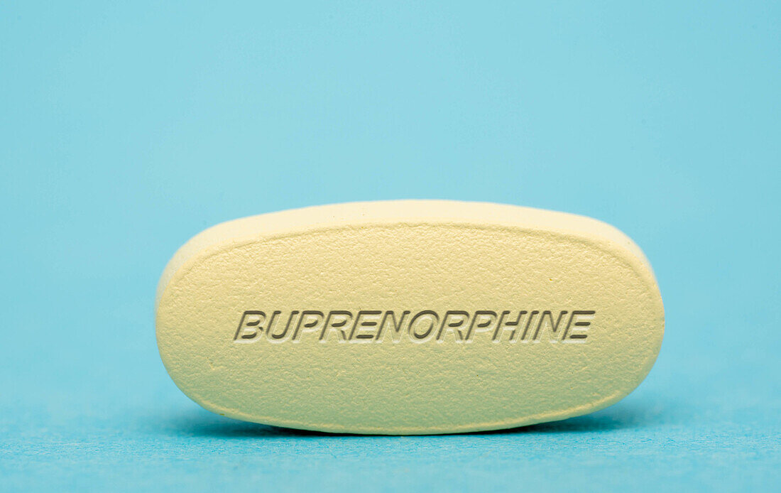 Buprenorphine pill, conceptual image