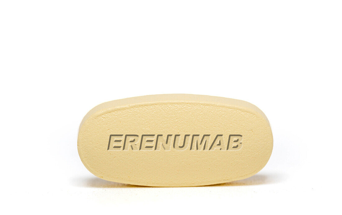 Erenumab pill, conceptual image