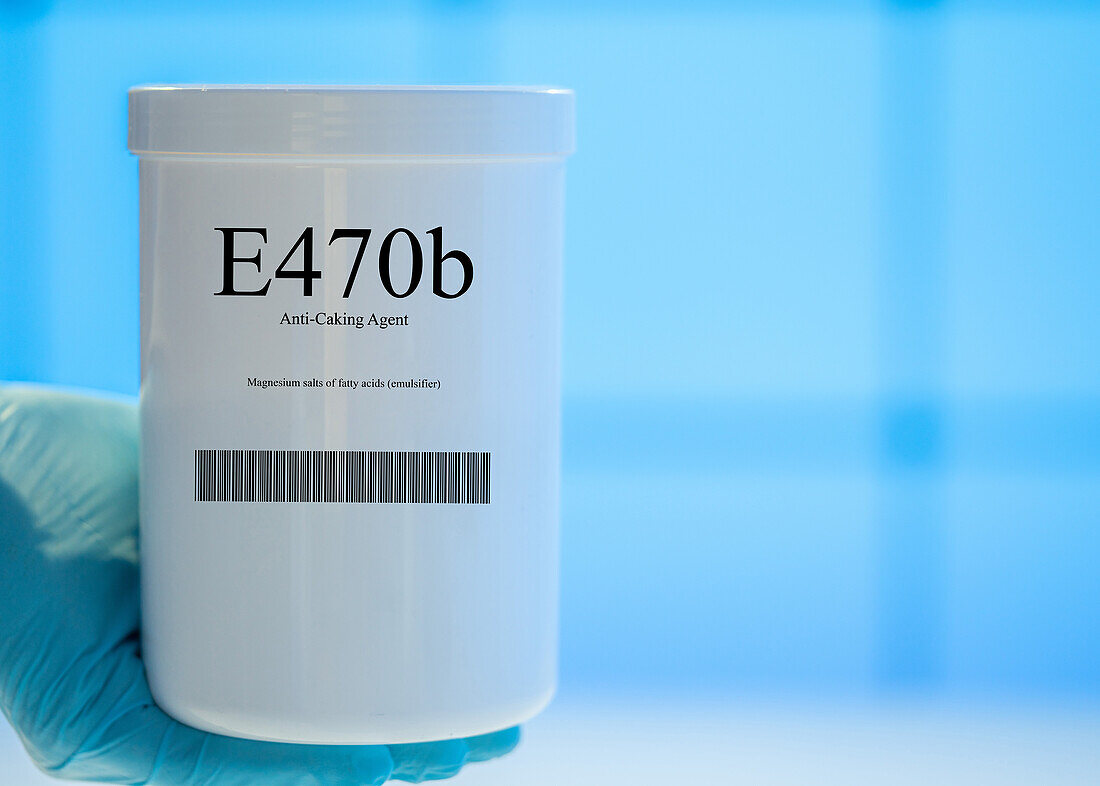 Container of the food additive E470b