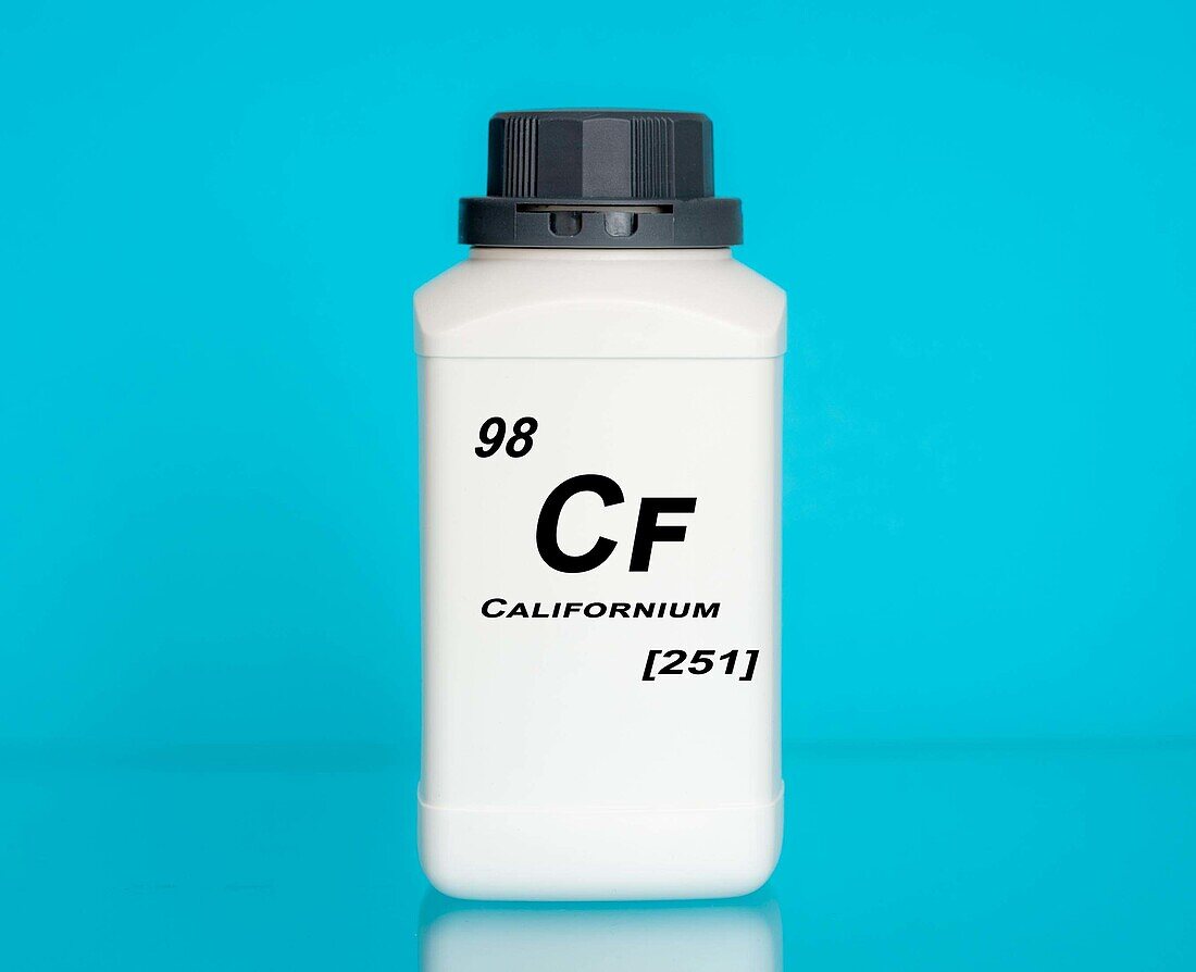 Container of the chemical element californium