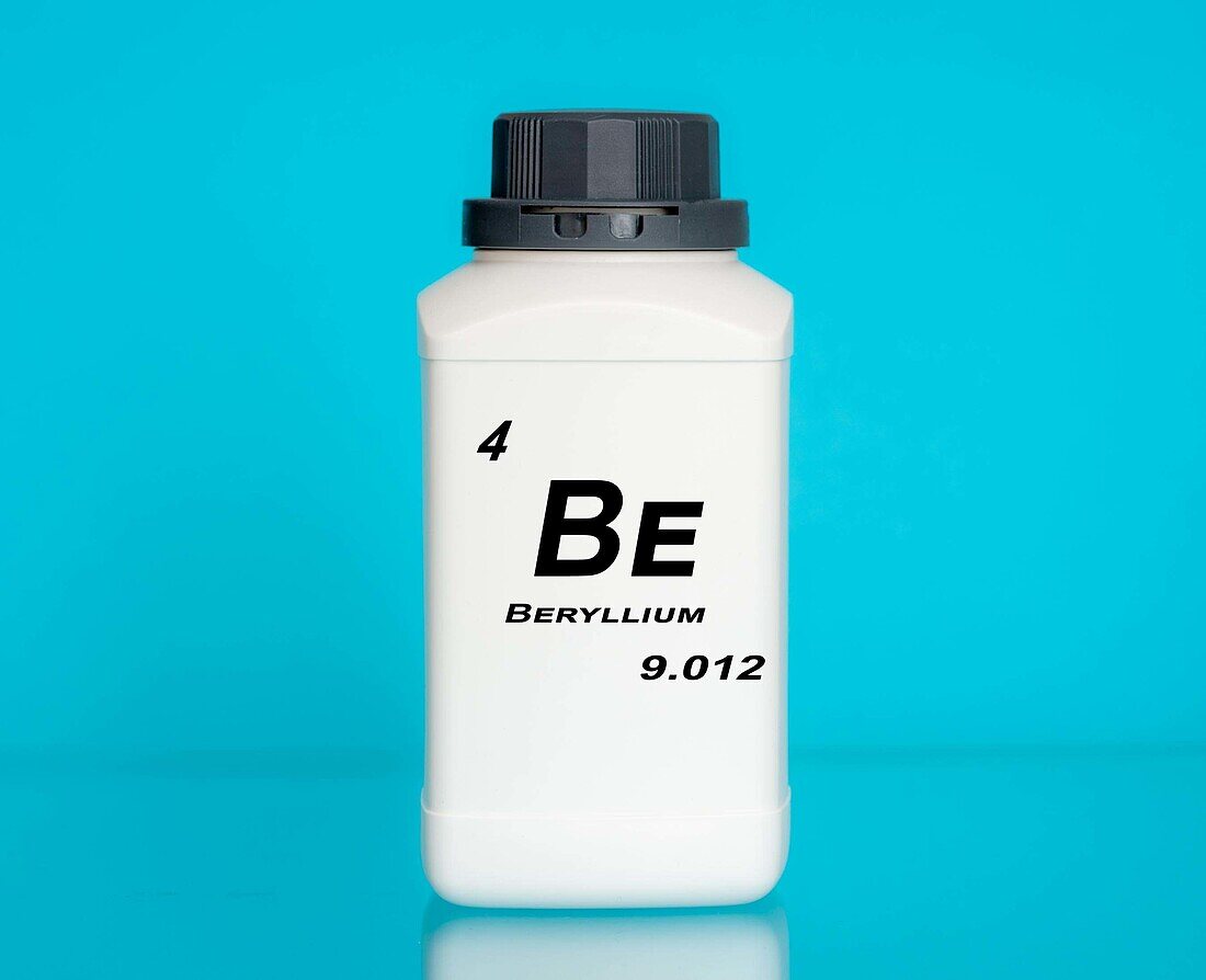 Container of the chemical element beryllium