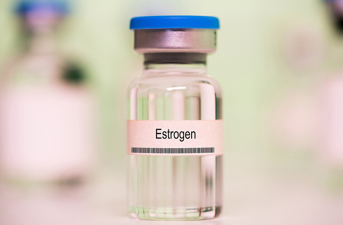 Vial of estrogen