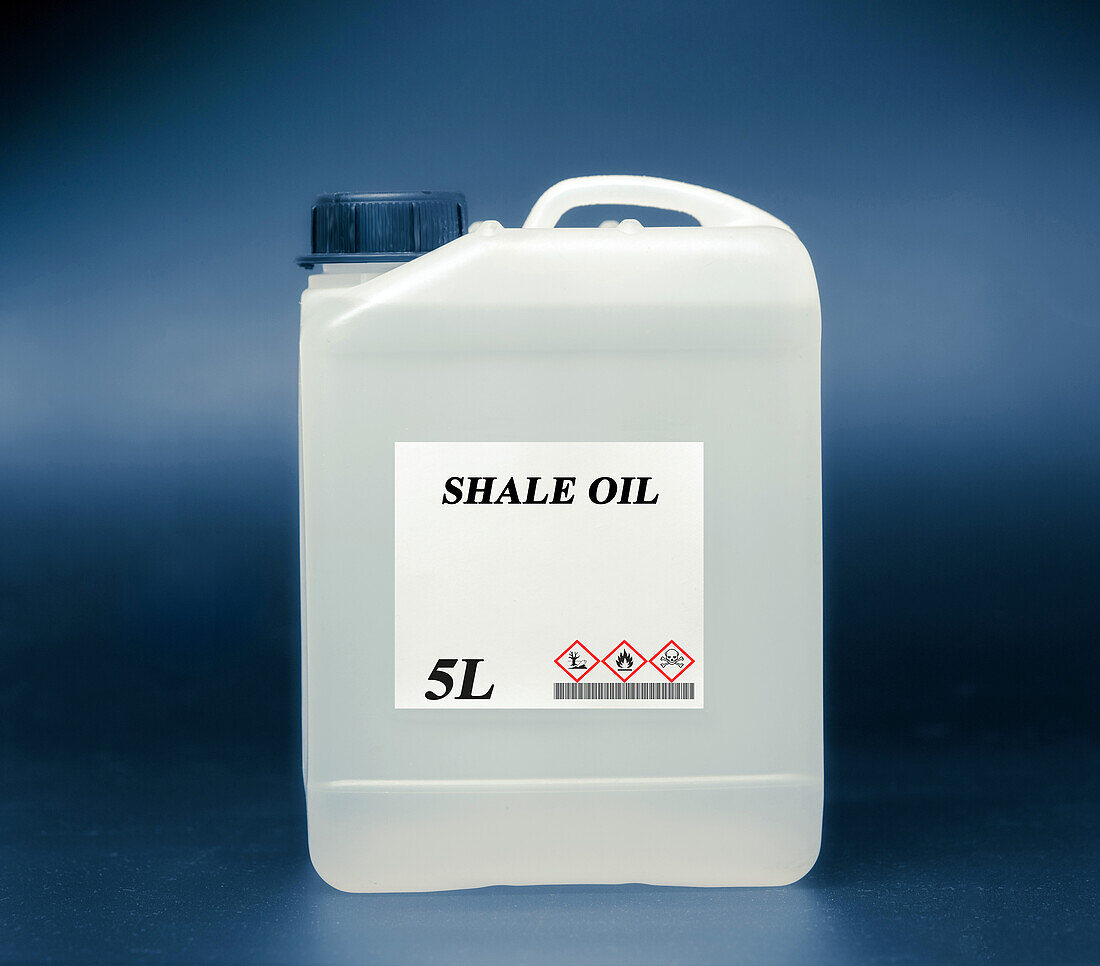 Canister of shale oil