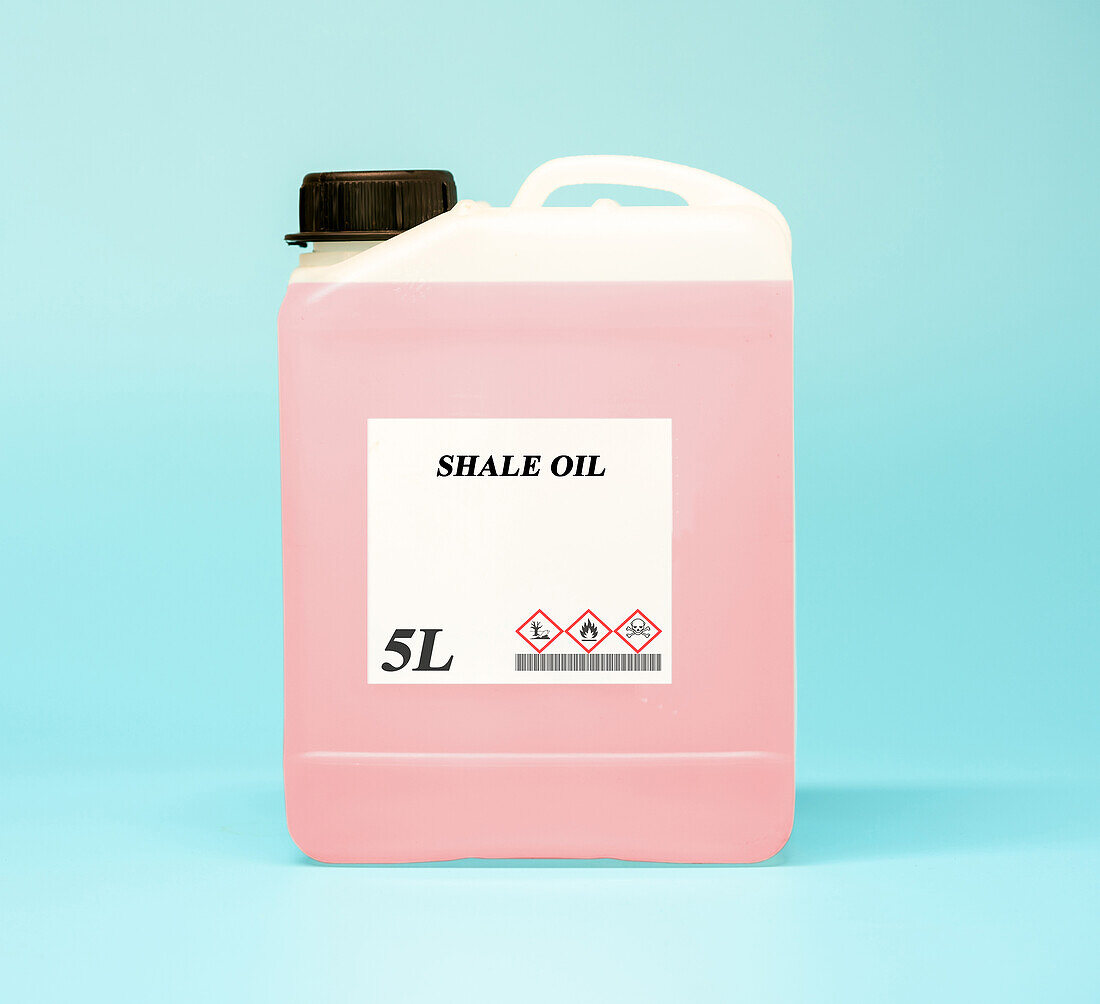 Canister of shale oil