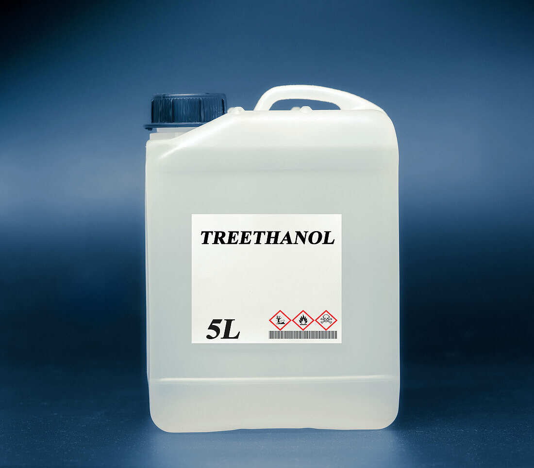 Canister of treethanol biofuel