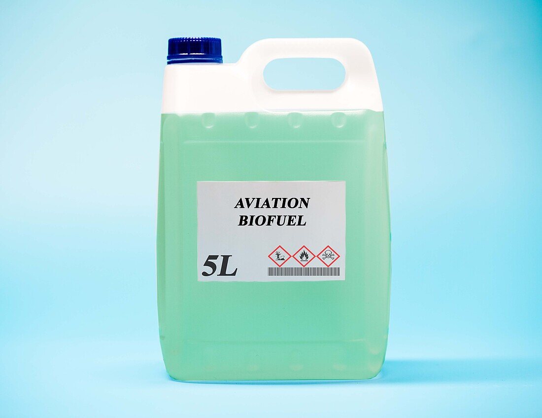 Canister of aviation biofuel