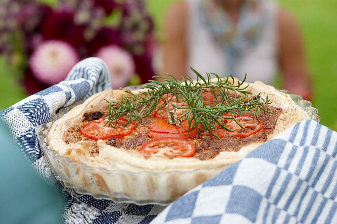 Quiche with Tomato and Rosemary