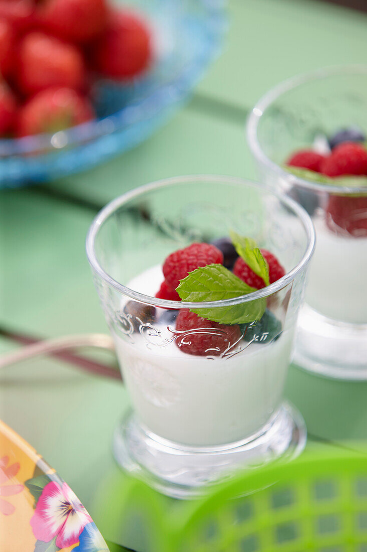 Dessert with berries