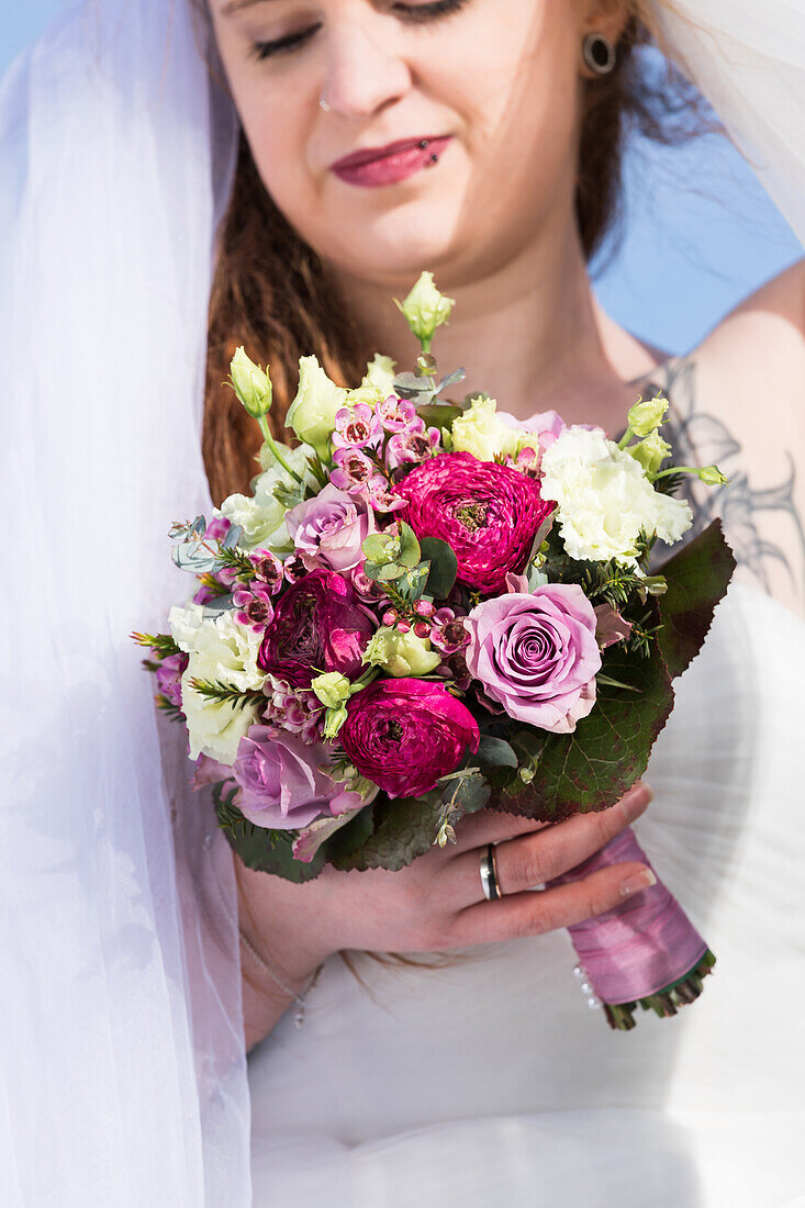 Bride with bouquet