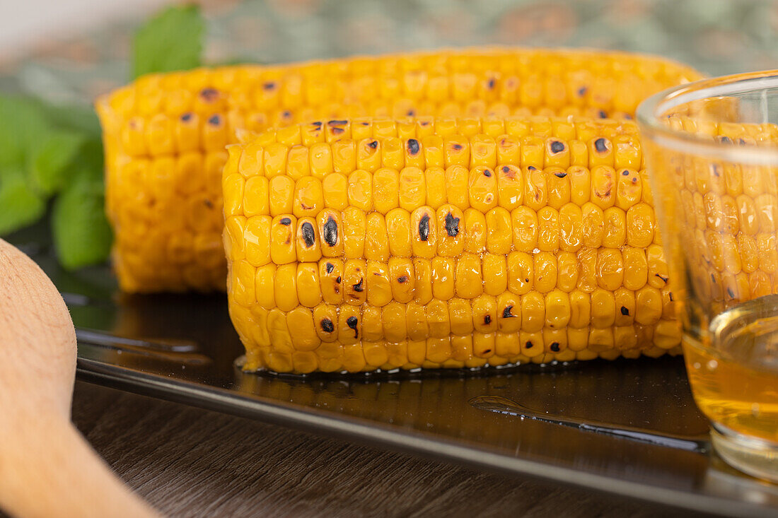 Honey corn on the cob