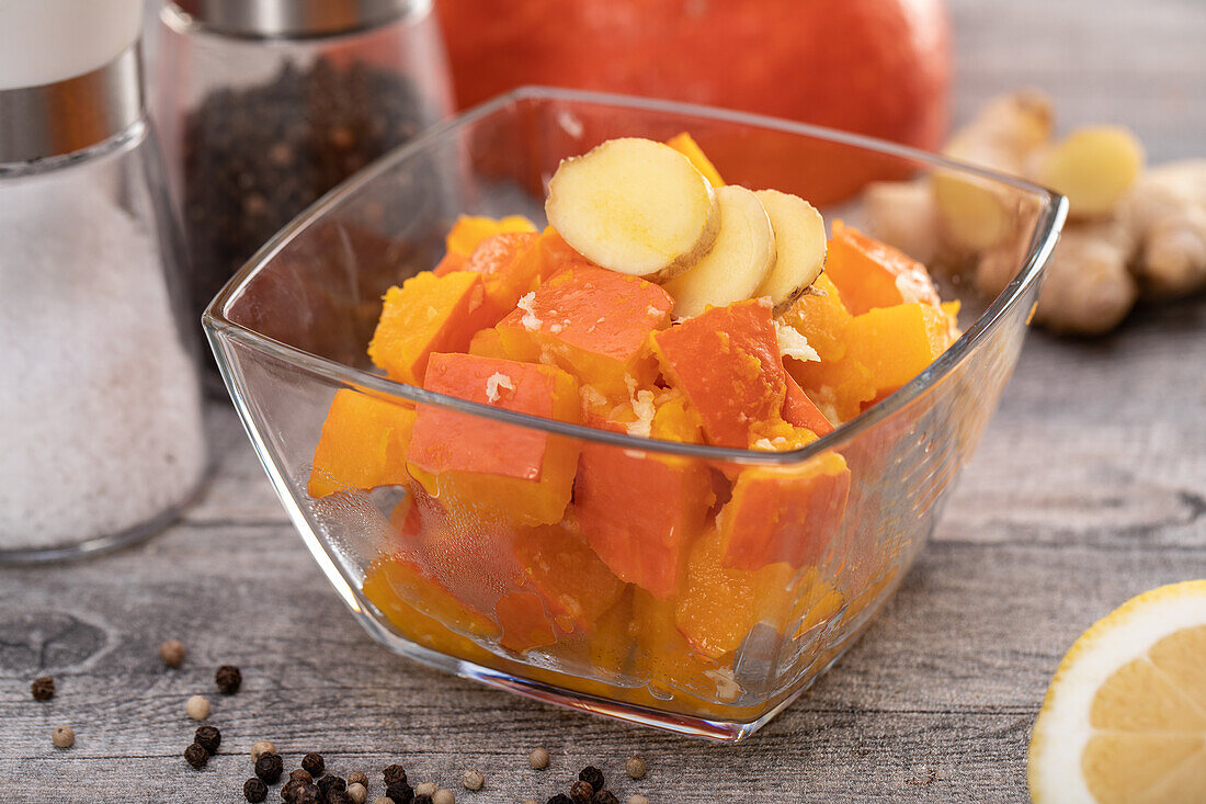 Ginger and pumpkin salad