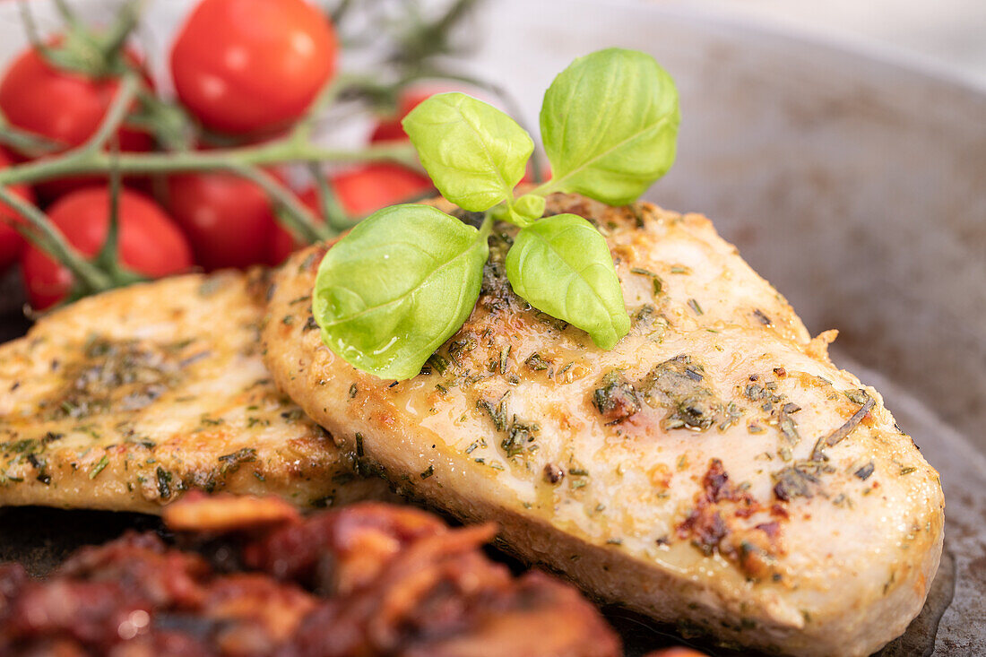 Basil chicken fillet