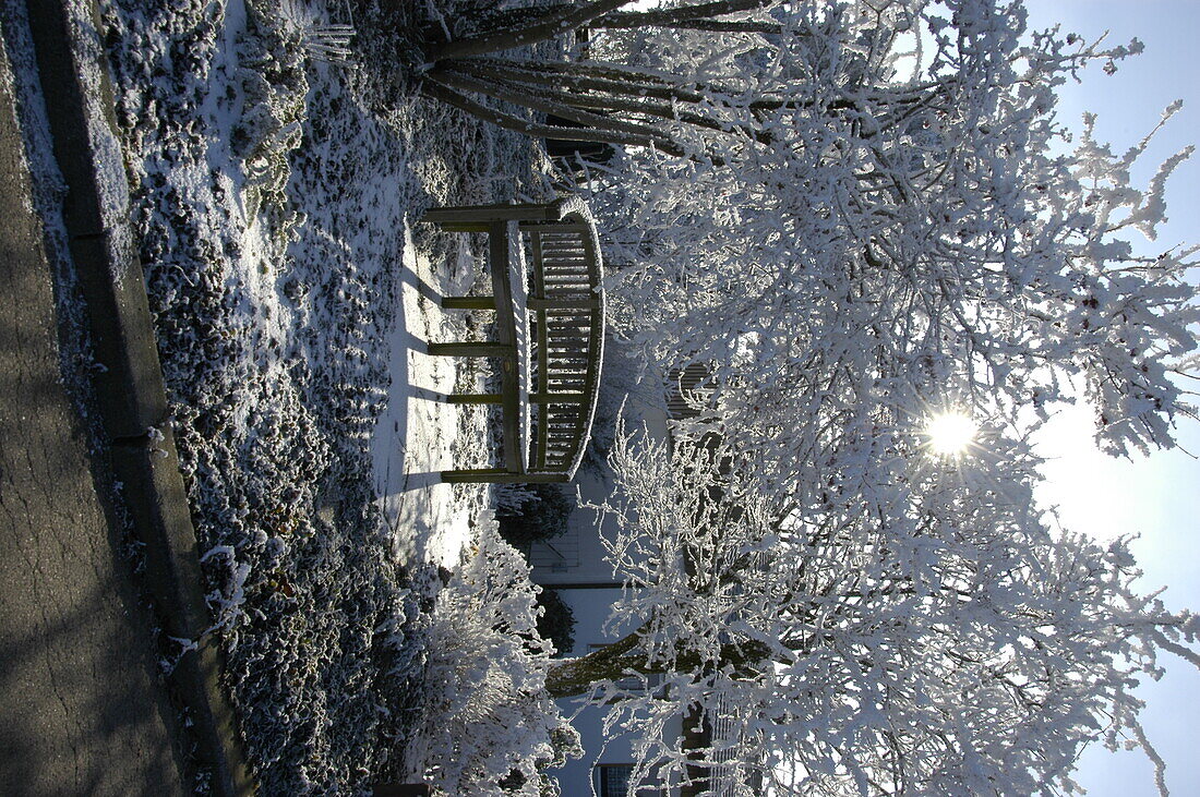 Sitzbank im Winter